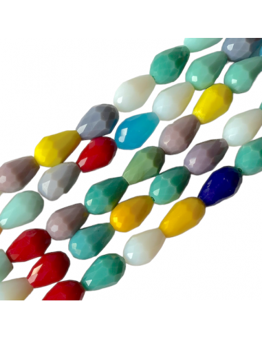 Filo composto da 25 gocce di cristallo colori...