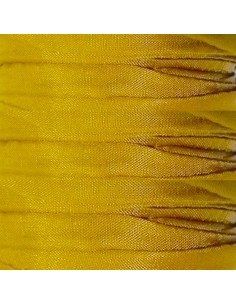 Nastro di seta naturale cucito mostarda 5 mm, x 50 cm