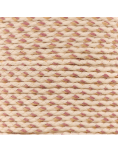 Cordoncino dello spessore 2mm intrecciato panna, toffee e...