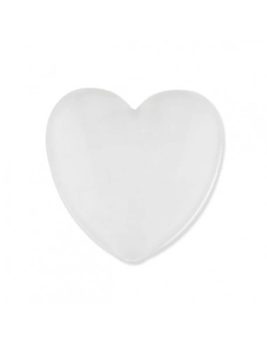 Cabochon in vetro trasparente cuore 25mm, x 1