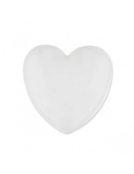 Cabochon in vetro trasparente cuore 25mm, x 1