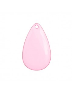 Charm goccia smaltata su entrambi i lati rosa chiaro...