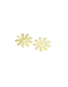 Charm dorato in ottone grezzo piccolo fiorellino con foro...