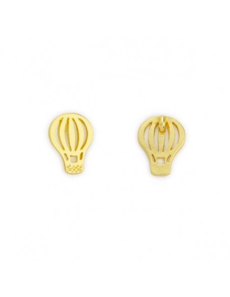 Charm dorato satinato mongolfiera, con anellino nel retro,14x11mm, x 1