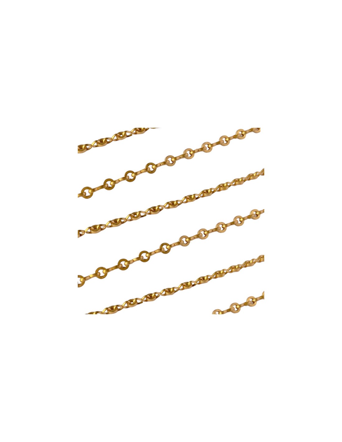Collana Fermacarte In Oro Giallo 14kt - Maglia Allungata 4mm, Lunghezze 16-24 Pollici, Uomo/donna