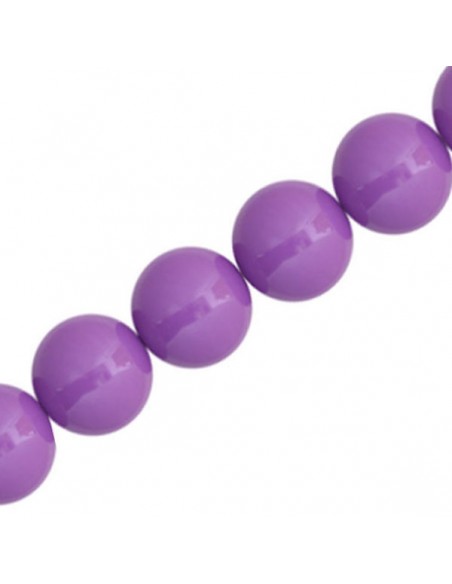 Perla tonda in resina violetto 20 mm con foro 3 mm, x 1