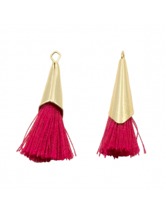Nappina in cotone rosa acceso con coppetta dorata circa...