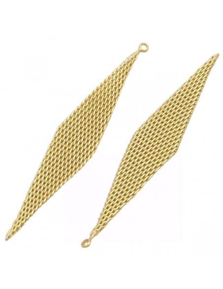 Charm connettore costituito da maglia morbida di catena dalla forma trapezoidale 70x15mm, x 1