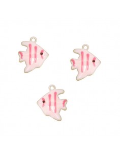 Charm pesciolino in ottone smaltato su entrambi i lati in...