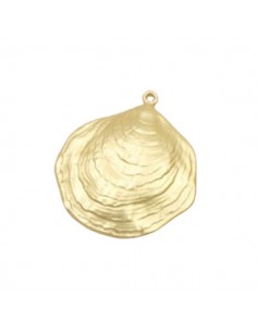 Charm dorato matt conchiglia leggermente bombata 27x27...