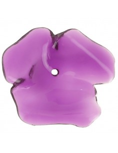 Charm fiore Papavero in resina viola trasparente 40 m, x 1