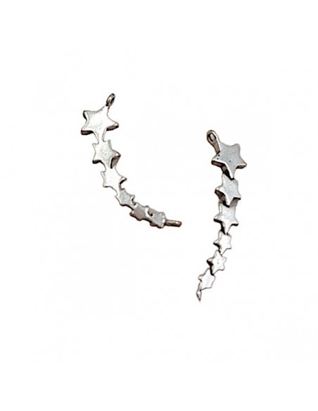 Charm connettore argento anticato stelline mm 21,1x 8.5,  x 1