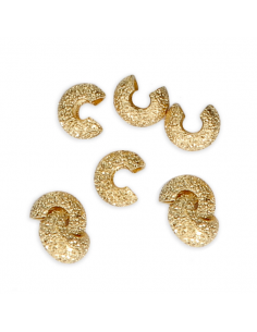 Coprischiaccini 4 mm dorati  brillantinati, x 25