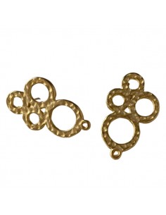 Orecchino a perno oro matt punzonato Le Bolle  31x20  mm,...