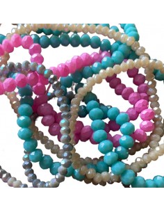 Confezione di 4 fili di sfera cristallo rotondi...
