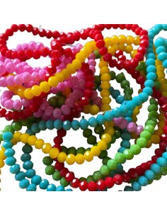 Confezione di 5 fili di sfera cristallo rotondi...