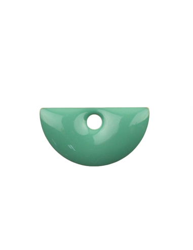Charm  smaltato opaline mezzaluna 15x8mm, x 1