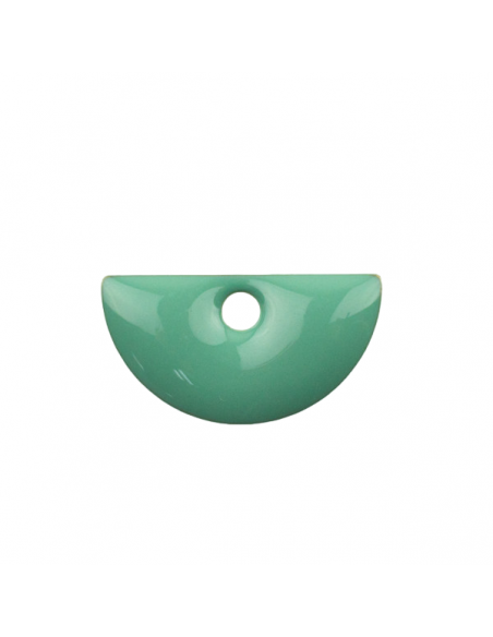 Charm  smaltato opaline mezzaluna 15x8mm, x 1