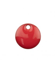 Placchetta smaltata su entrambi i lati rosso vermilio 13...