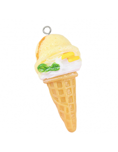 Charm in resina cono di gelato al mango 34x18mm, x 1