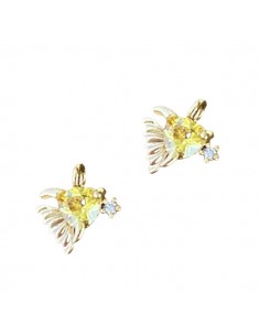 Piccolo charm pesciolino giallo in vetro con micro...