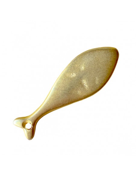 Charm pesce sogliola dorato matt 54x17 mm, x 1