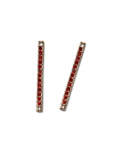 Charm dorato barretta connettore 30x2,7mm con piccoli...