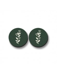 Coppia di cabochons in legno collezione "Boho Flower" 20...