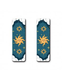 Coppia di pendenti in legno rettangolari collezione...