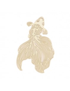 Charm filigrana pesce giapponese sabbia 32x49 mm, x 1