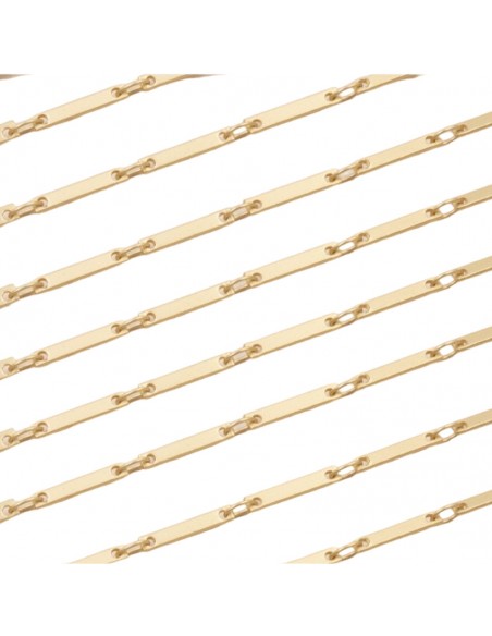 Catenina dorata listoni 10x2mm, x 20 cm