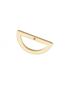 Charm dorato satinato semicerchio 20x10mm, x 1