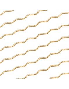 Catena dorata con motivo zig-zag 1mm, x 20 cm