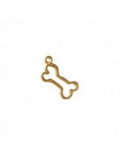 Charm dorato satinato ossicino 23x13 mm, x1