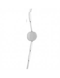 Perla piatta irregolare in resina grigio perla  22 mm, x 1