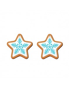 Coppia di pendenti in legno collezione "Christmas"...