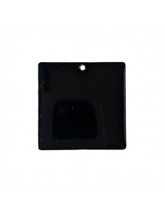 Charm quadrato smaltato su entrambi i lati nero 18 mm, x 1