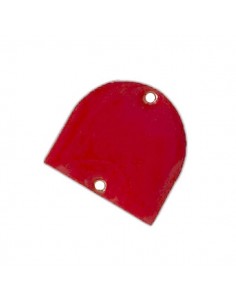 Charm mezzaluna connettore smaltato rosso su entrambi i...