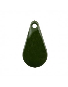 Charm goccia color kaki scuro12x6 mm, x 1