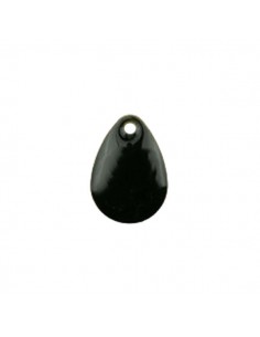 Charm  goccia smaltata su entrambi i lati nera 14x10 mm, x 1