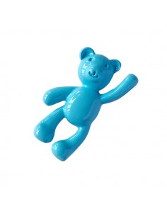 Charm orsetto smaltato azzurro con zampine all'insù...