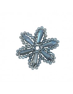 Charm fiore/stella a sei punte realizzato con perline...