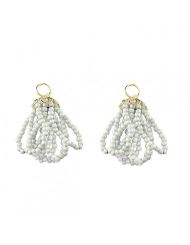 Coppia di charms con perline grigio ghiaccio...