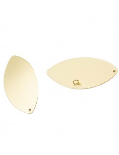 Charm connettore grande ovale dorato matt 42x20 mm, x 1