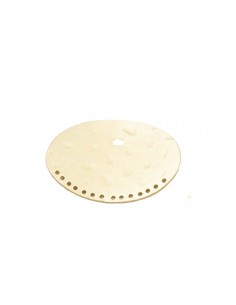 Charm connettore ovale leggermente bombato con numerosi...