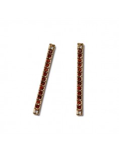 Charm dorato barretta connettore 30x2,7mm con piccoli...