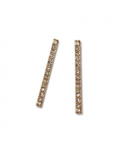 Charm dorato barretta connettore 30x2,7mm con piccoli...