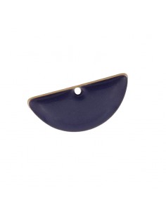 Charm mezzaluna smaltato blu royal solo da un lato...