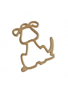 Charm dorato matt simpatico cagnolino leggermente arcuato...