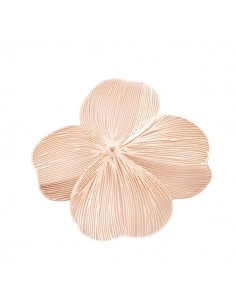 Grande Charm fiore metallizzato rosa pesca  composto da 4...